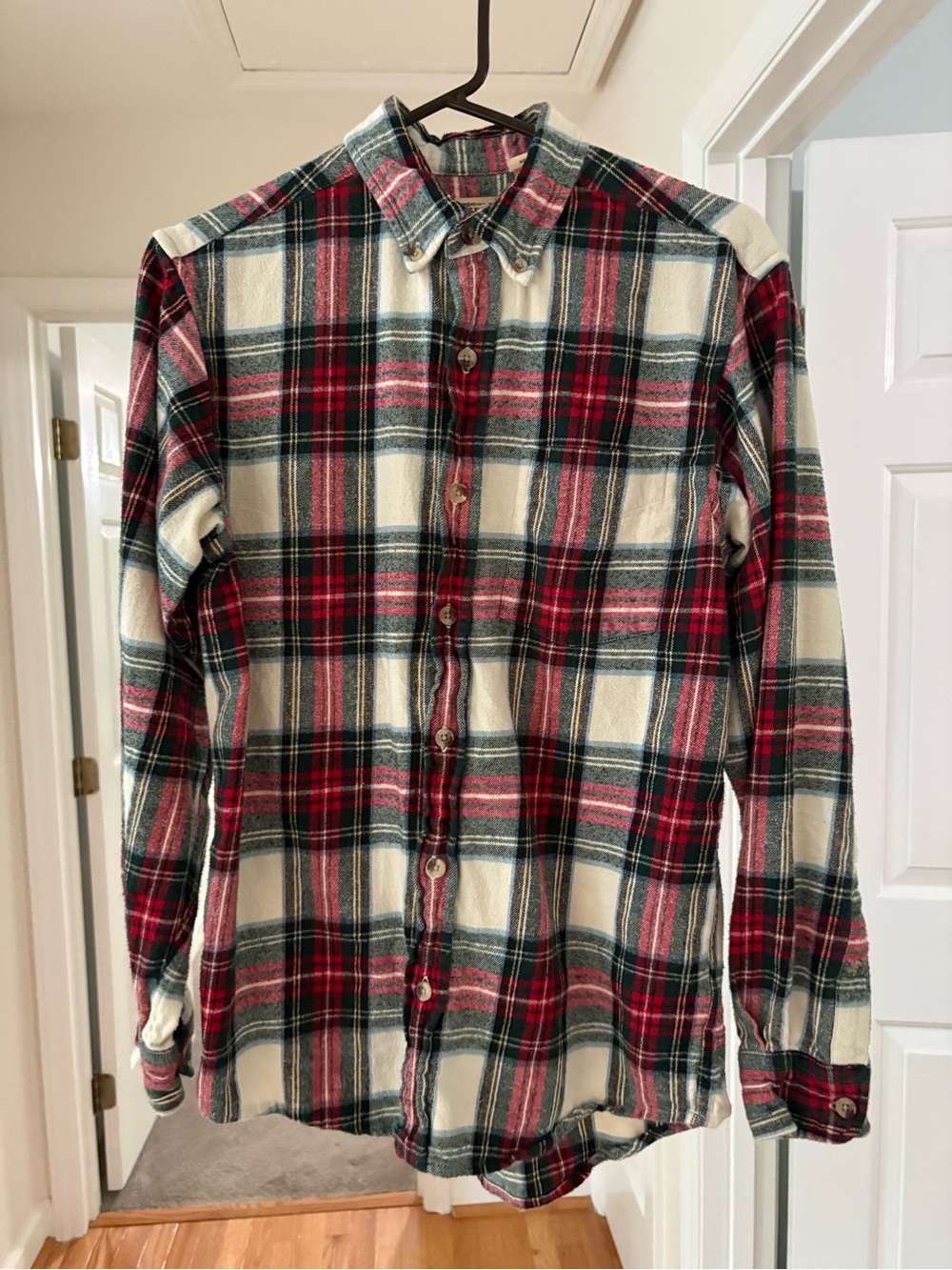 RedHead Red, Cream & Green Plaid Button-Down Shirt